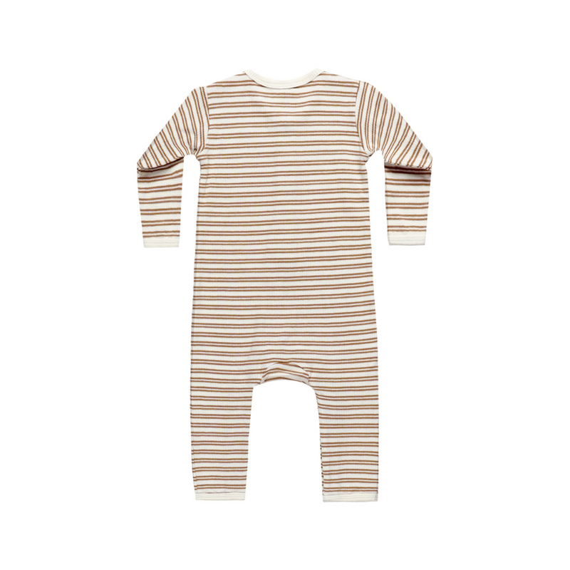 Ribbed Baby Jumpsuit - Golden Stripe by Quincy Mae