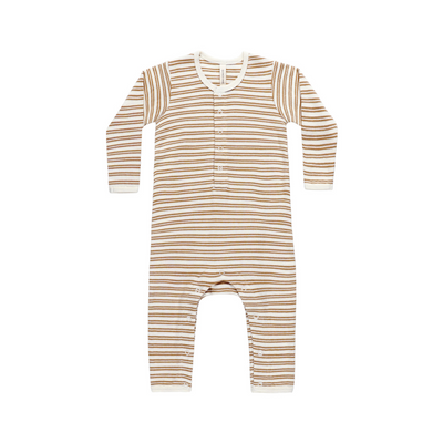 Ribbed Baby Jumpsuit - Golden Stripe by Quincy Mae