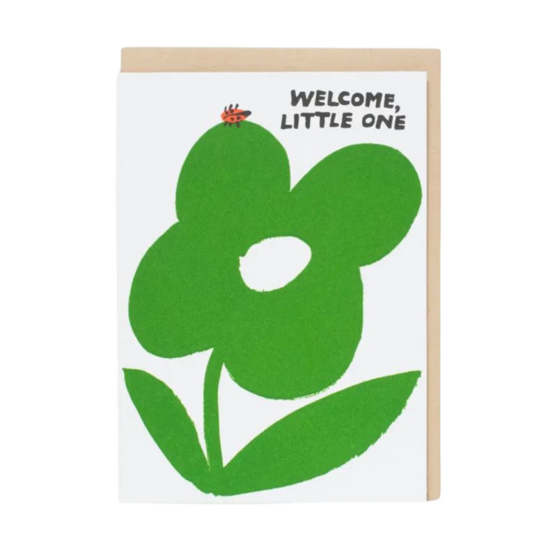 Welcome Little One Ladybug Card by Egg Press