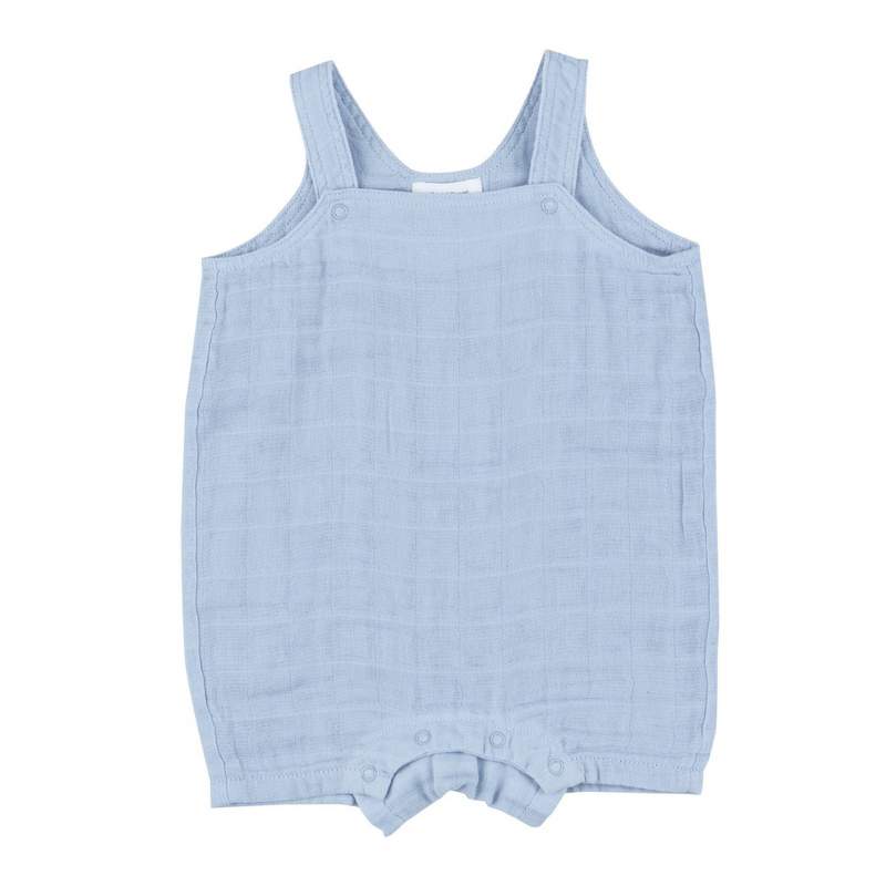 Muslin Overall Shortie - Dusty Blue by Angel Dear