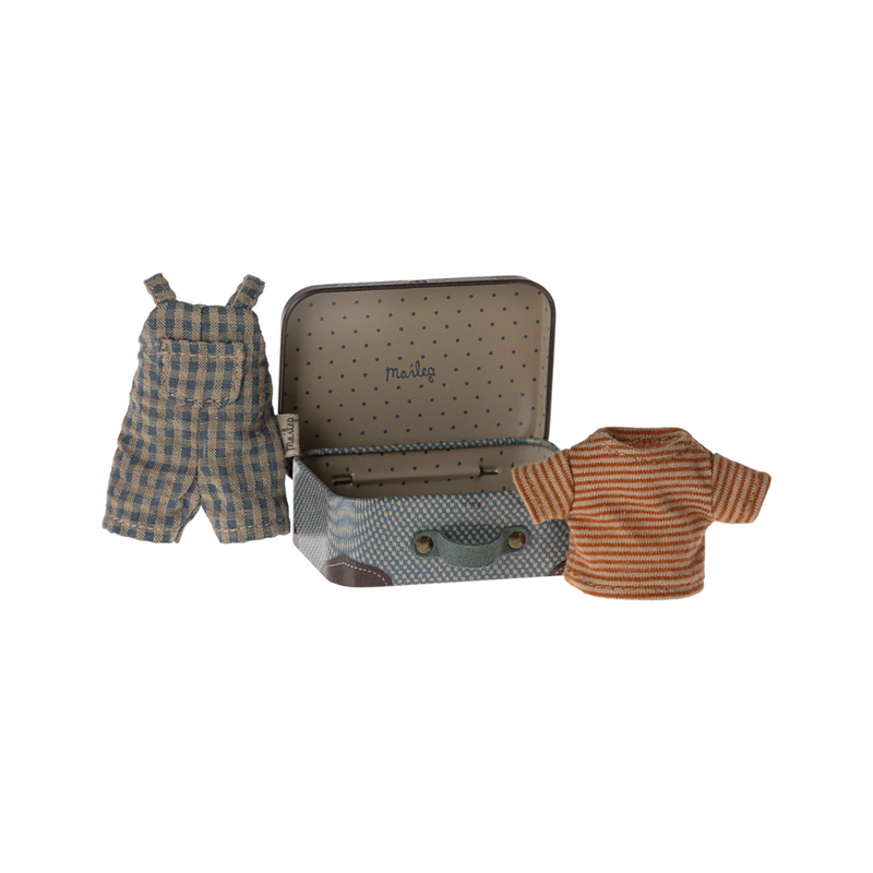 Overalls & Shirt in Suitcase, Mouse - Big Brother by Maileg