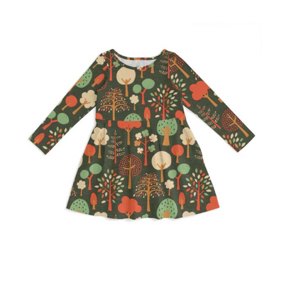 Madison Dress - Trees Dark Green by Winter Water Factory - FINAL SALE