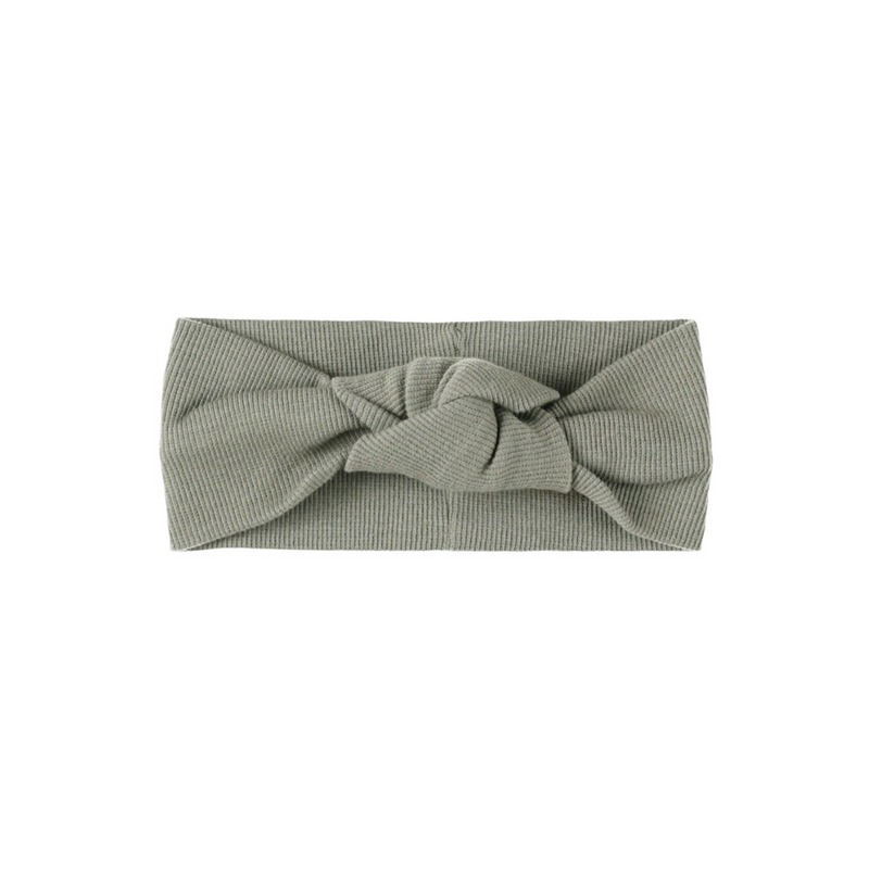 Ribbed Knotted Headband - Basil