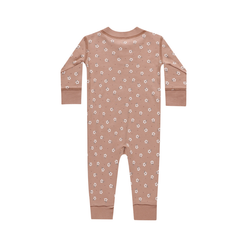 Zip Long Sleeve Sleeper - Rose Ditsy by Quincy Mae