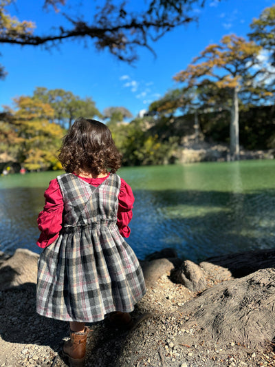 Matilda Dress - Charcoal Plaid by Vignette