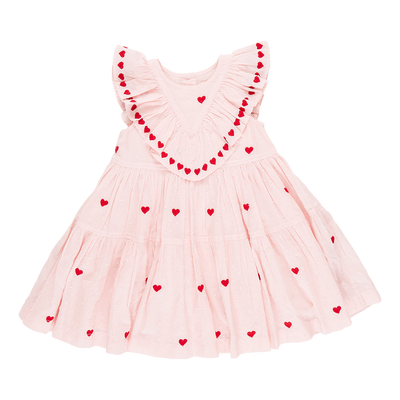 Raphaela Dress - Confetti Heart Embroidery by Pink Chicken