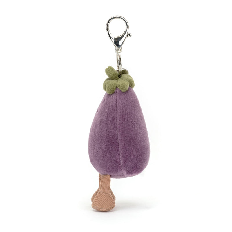 Vivacious Eggplant Bag Charm by Jellycat