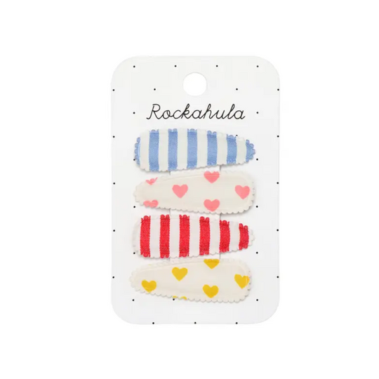 Vintage Rainbow Fabric Clip Set by Rockahula Kids