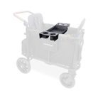 White folding cart with cup holders on a white background