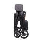 Black stroller with WonderFold logo on a white background