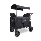 Black wagon with canopy on a white background