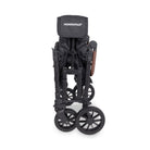 Black stroller with WonderFold logo on a white background