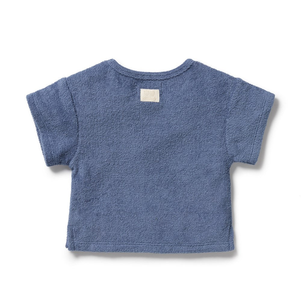 Blue t-shirt on a white background