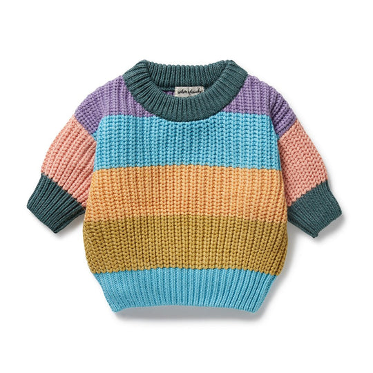 Rainbow Organic Knitted Jumper by Wilson & Frenchy - FINAL SALE