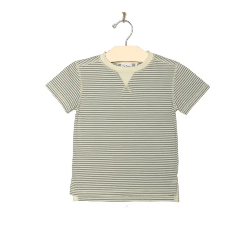 Whistle Patch Tee - Steel Stripe by City Mouse