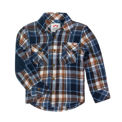 Flannel Shirt - Navy/Brown Plaid by Appaman FINAL SALE
