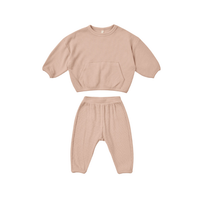 Waffle Slouch Set - Blush by Quincy Mae