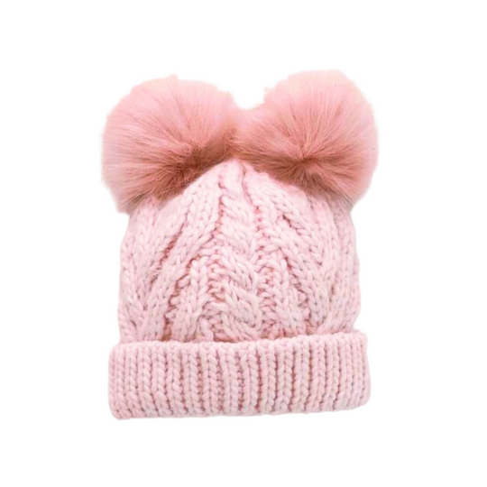 Fluffer Beanie Hat - Blush Pink by Huggalugs