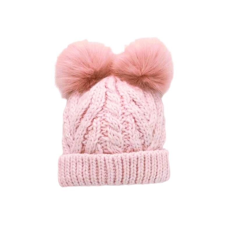 Fluffer Beanie Hat - Blush Pink by Huggalugs