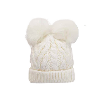 Fluffer Beanie Hat - Winter White by Huggalugs