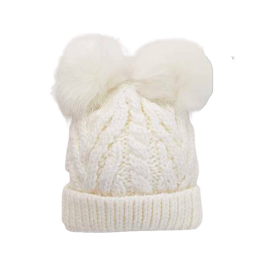 Fluffer Beanie Hat - Winter White by Huggalugs
