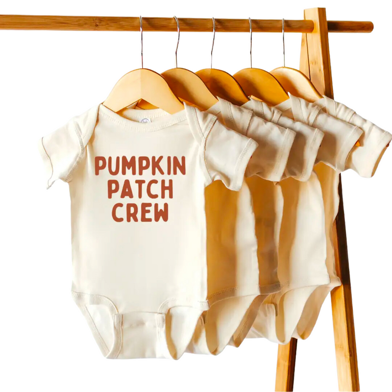 Pumpkin Patch Crew Bodysuit - Natural by Wildflowers + Cotton FINAL SALE
