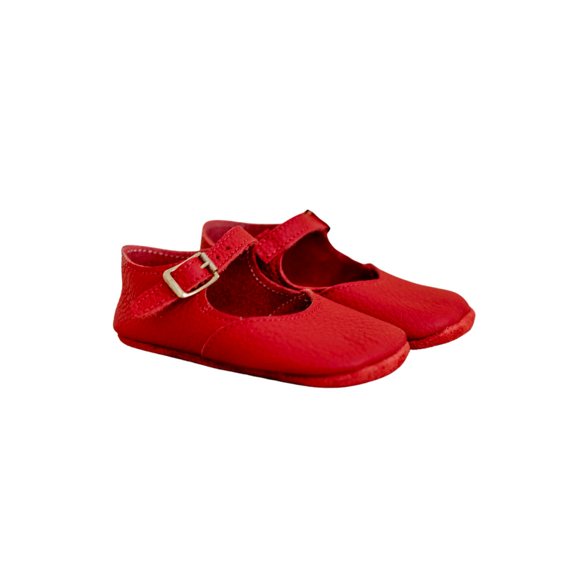 Soft Soled Mary Jane - Red by Zimmerman Shoes