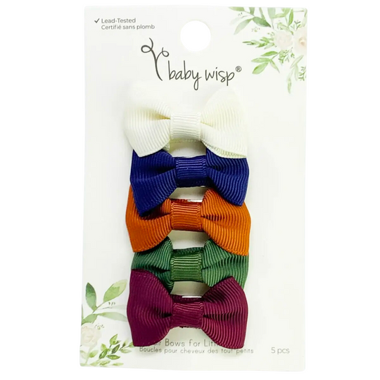 Tiny Tuxedo Bows on Snap Clips Set of 5 - Baby Blogger by Baby Wisp