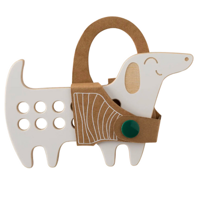 The Daschund - Small Wooden Lacing Toy by Milin