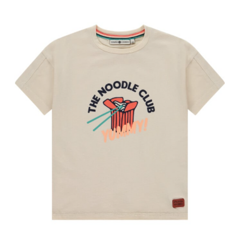 Noodle Club Short Sleeve Tee - Cream by Babyface - FINAL SALE