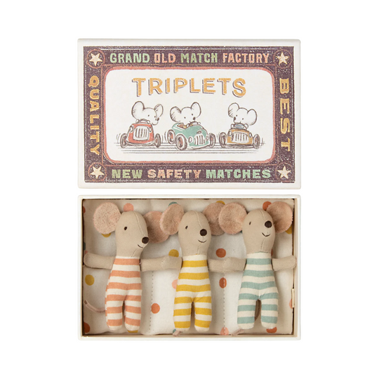 Baby Mice - Triplets in Matchbox by Maileg