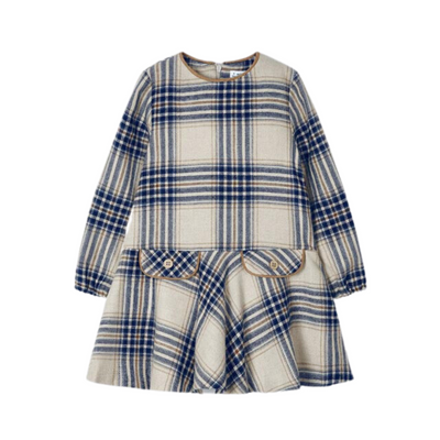 Plaid Dress- Navy by Mayoral