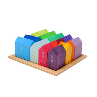 Houses Wooden Block Set by Grimm's