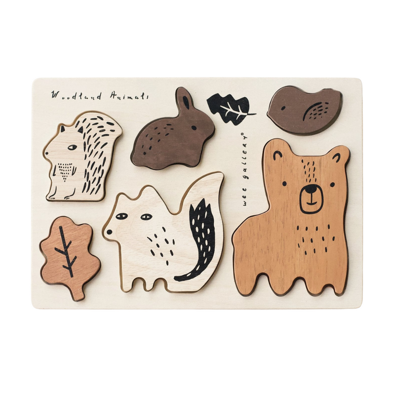 Wooden Tray Puzzle - Woodland Animals by Wee Gallery