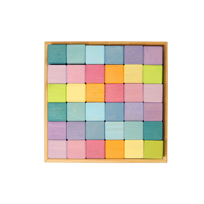 Pastel Mosaic Wooden Blocks by Grimm&