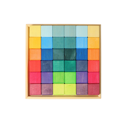 Rainbow Mosaic Wooden Blocks by Grimm's