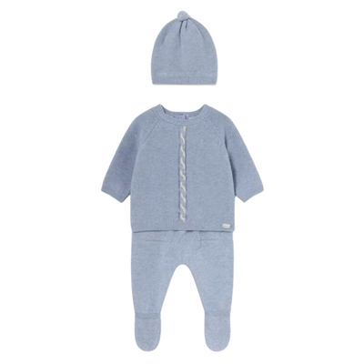 Baby Knit Set with Hat - Blue by Mayoral