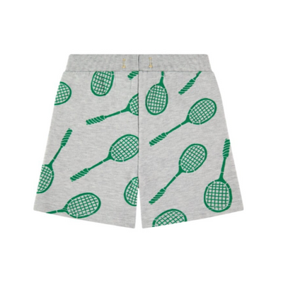 Tennis Print Sweatshorts - Light Grey Melee by Babyface - FINAL SALE