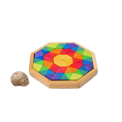 Small Octagon Wooden Building Toy by Grimm's