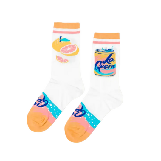 Women's - La Queen Crew Socks by Yellow Owl Workshop