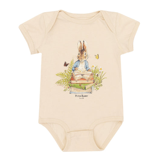 Peter Rabbit Book Stack Baby Bodysuit by Out of Print