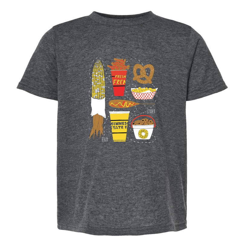 State Fair Food Minnesota Kids T-Shirt by Minnesota Awesome