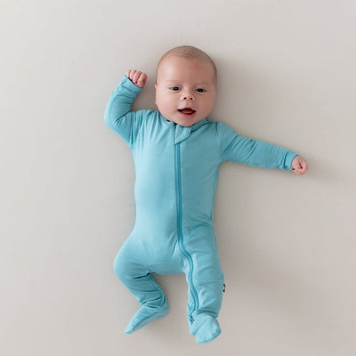 Solid Footie with Zipper - Makai by Kyte Baby