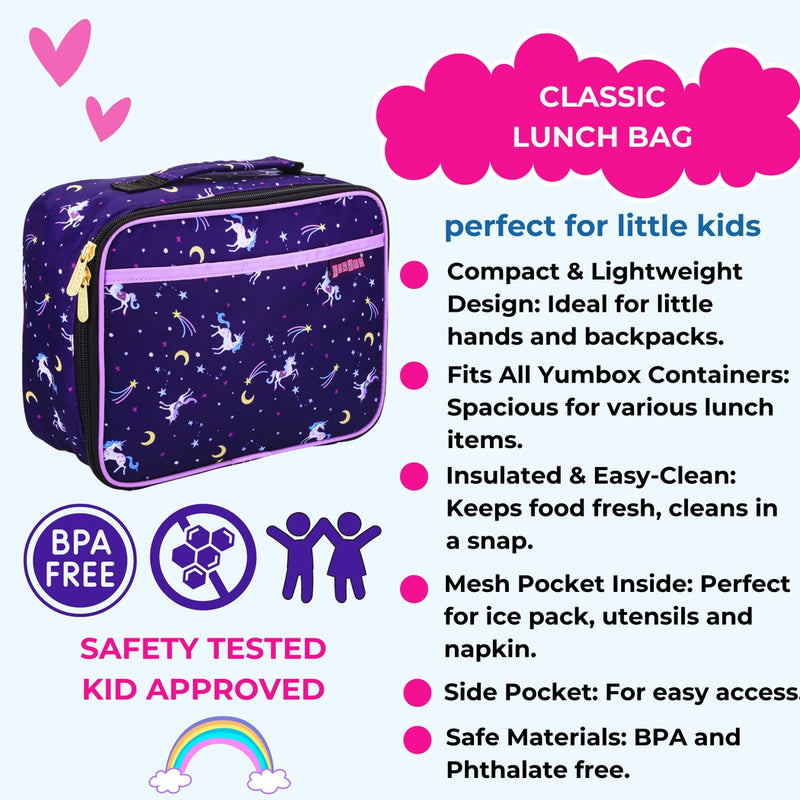 Yumbox Classic Lunch Bag - Unicorn Purple