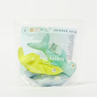 Packaged toy shark with 'Dive Buddies' branding on a white background
