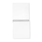Blank spiral-bound notebook on a white background