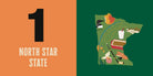Illustration of a map of Minnesota with various icons on an orange and green background.