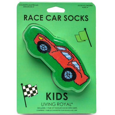 Race Car Kids Crew Socks by Living Royal