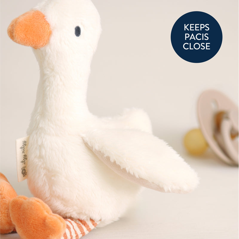 Bitzy Pal Natural Rubber Pacifier & Plush Lovey - Goose by Itzy Ritzy ...