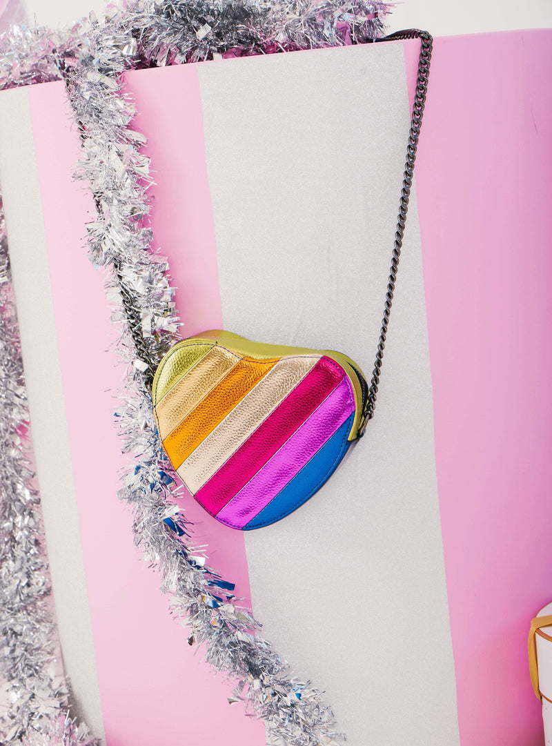 Rainbow Heart Purse by Lola + The Boys